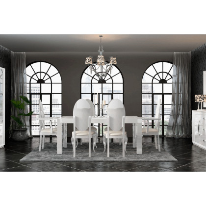 Franco Carmen Side Chair - White
