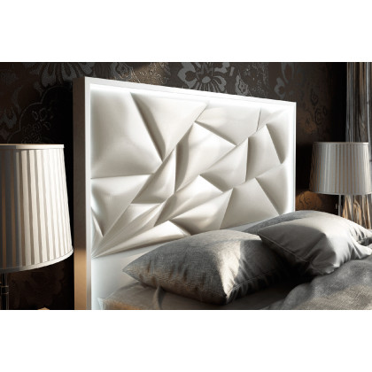 Franco Kiu King Size Bed With Light - White