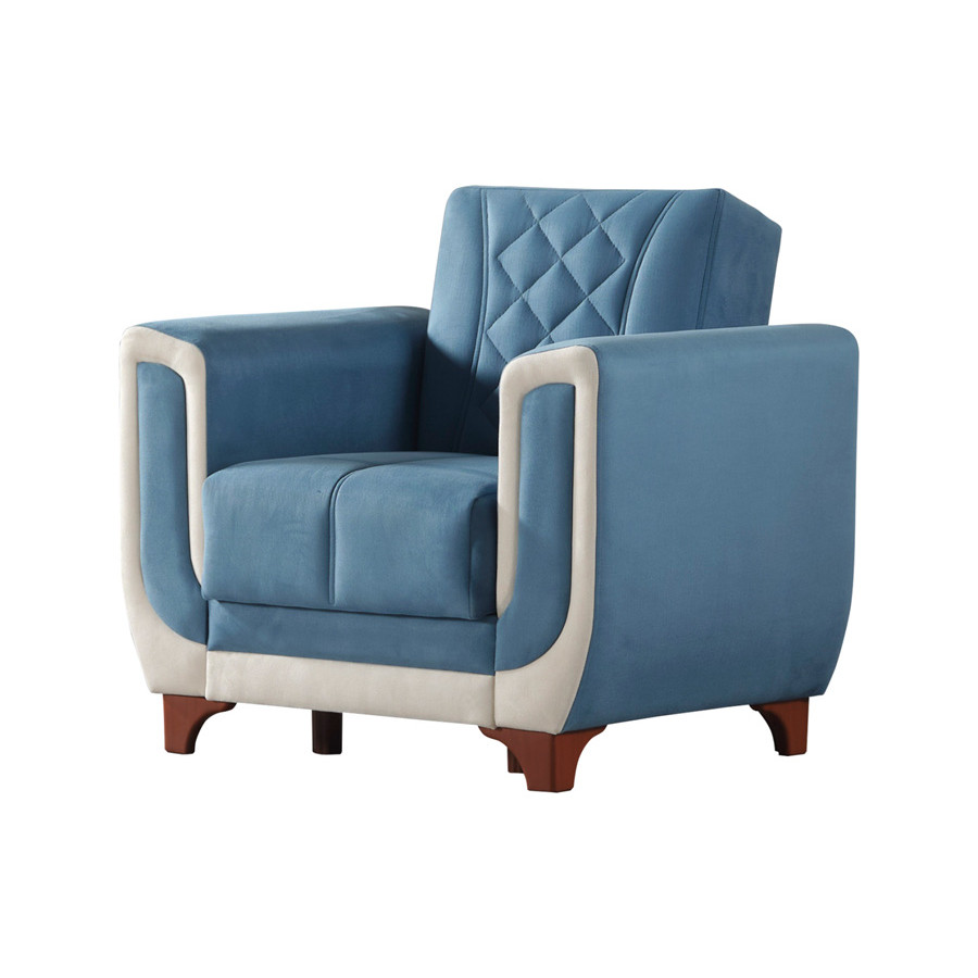 Furnia Berre Armchair - Blue, Fabric