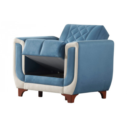 Furnia Berre Armchair - Blue, Fabric
