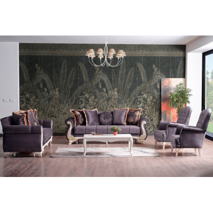 Furnia Karizma Convertible Sleeper Sofa - Anthracite, Fabric