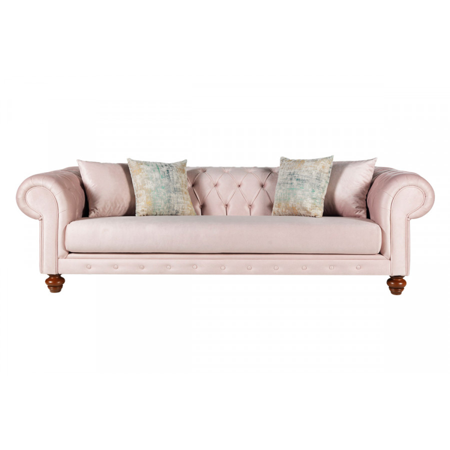 Furnia Chester Stationary Sofa - Cream, Fabric