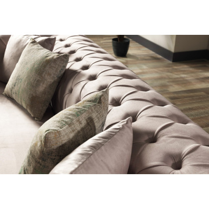 Furnia Chester Stationary Sofa - Cream, Fabric