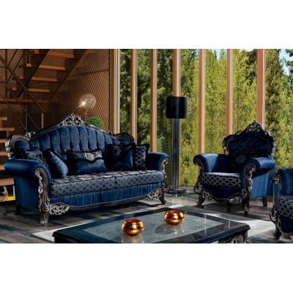Furnia - Tuana Armchair in Blue, Fabric