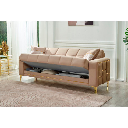 Furnia Alice Convertible Sofa - Beige, Fabric