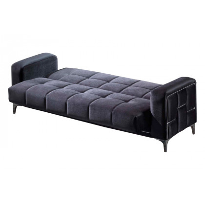 Furnia Alice Convertible Sleeper Loveseat - Anthracite, Fabric