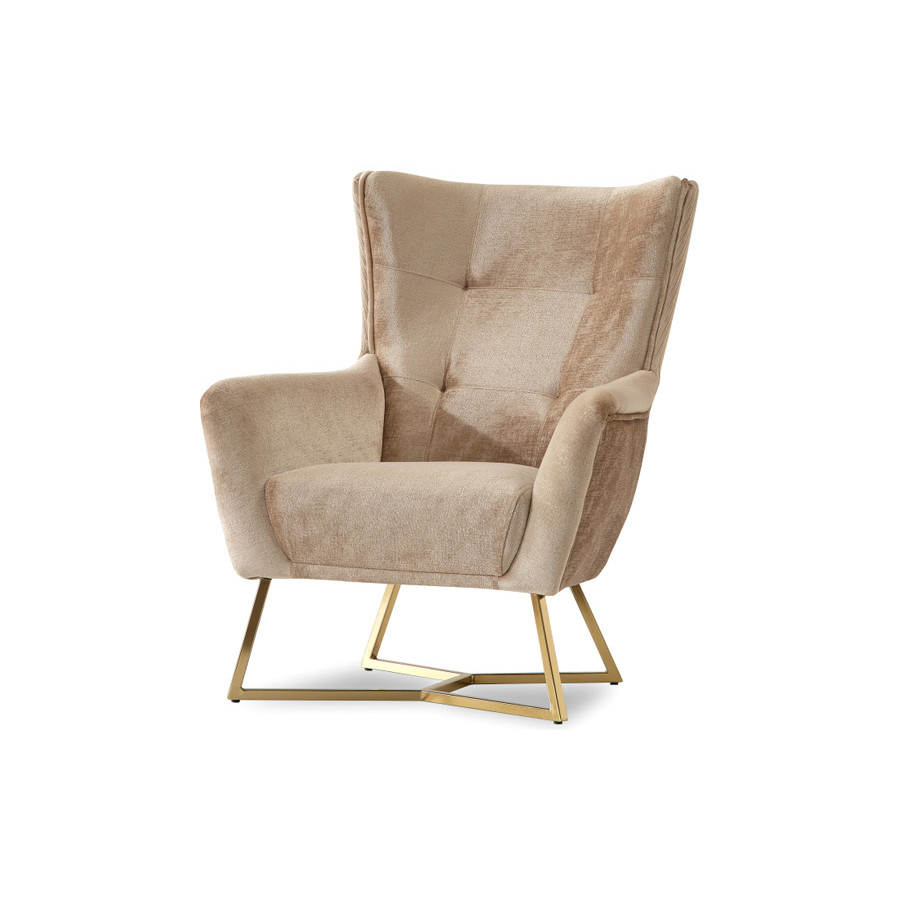 Furnia - Berlin Armchair in Beige, Fabric