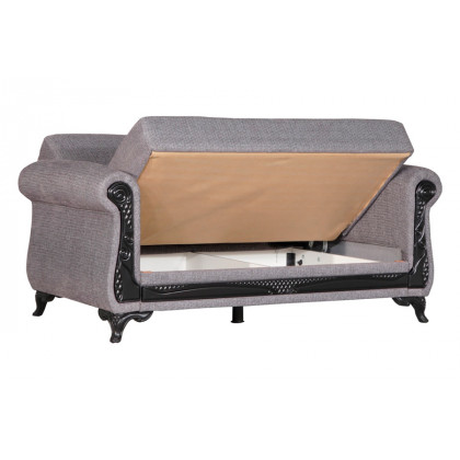 Furnia Breda Convertible Loveseat - Gray, Fabric