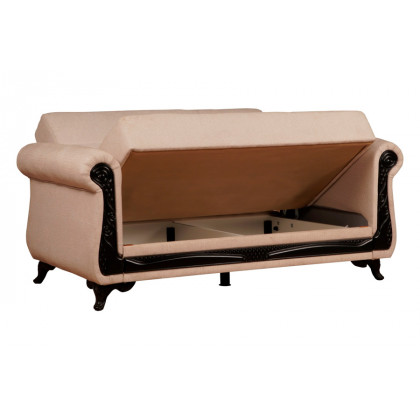 Furnia Breda Convertible Loveseat - Beige, Fabric