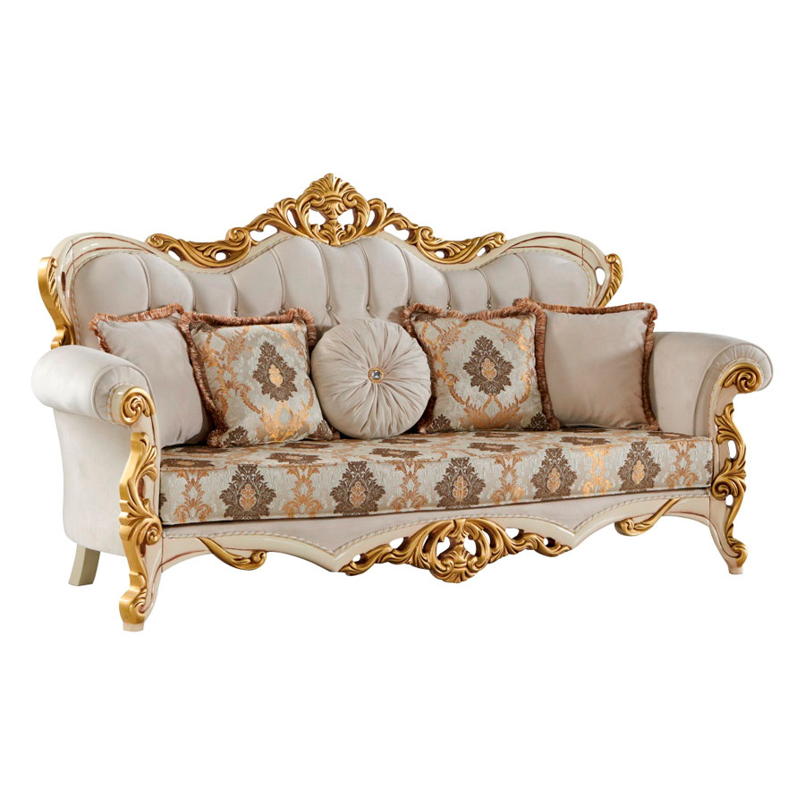 Furnia Buse Stationary Loveseat - Cream, Fabric