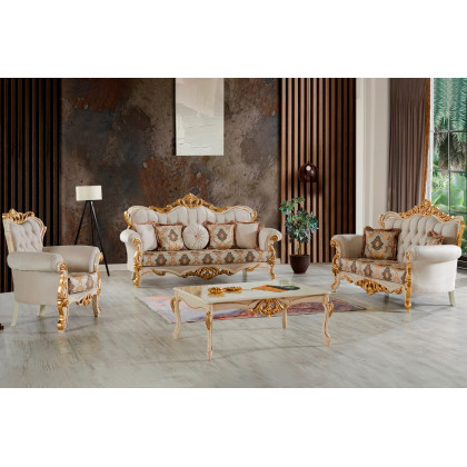 Furnia Buse Stationary Sofa - Cream, Fabric