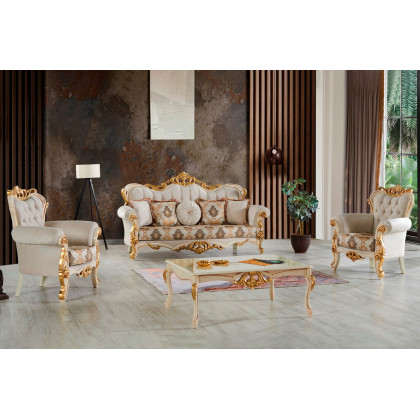 Furnia Buse Stationary Sofa - Cream, Fabric