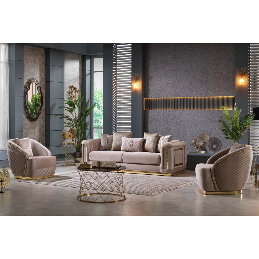 Furnia Elegance Armchair - Beige, Fabric
