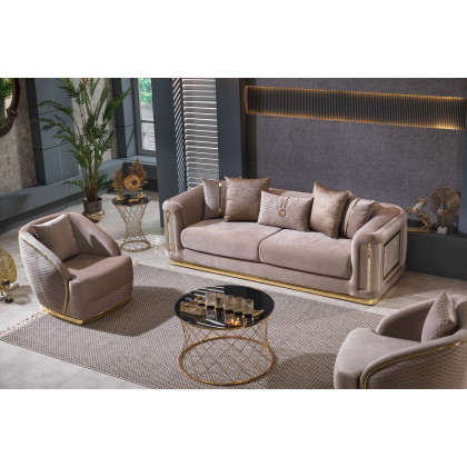Furnia Elegance Armchair - Beige, Fabric