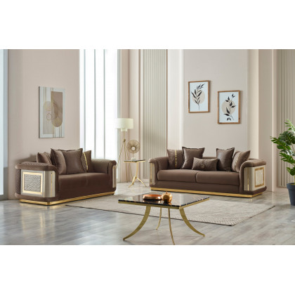 Furnia Elegance Armchair - Brown, Fabric