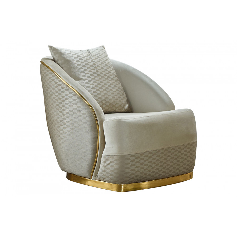 Furnia Elegance Armchair - Cream, Fabric