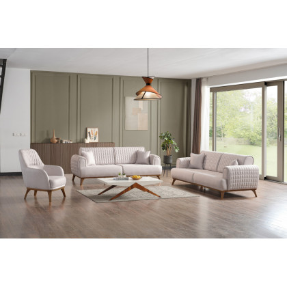 Furnia - Hisar Convertible Sofa in Gray, Fabric