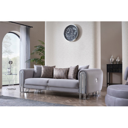 Furnia Kapadokya Stationary Sofa - Gray, Fabric