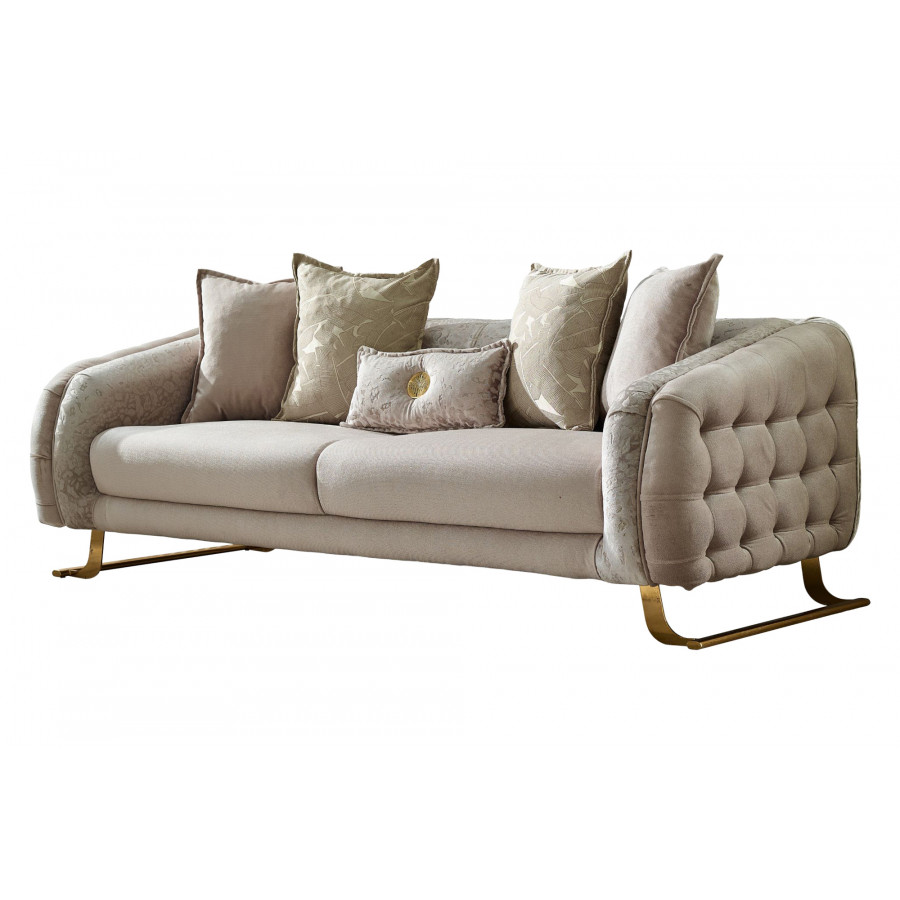 Furnia Laguna Stationary Sofa - Cream, Fabric