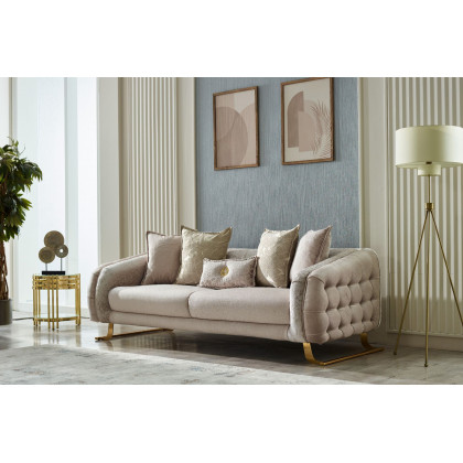 Furnia Laguna Stationary Sofa - Cream, Fabric