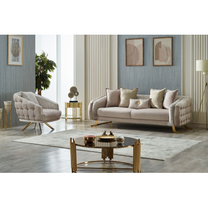 Furnia Laguna Armchair - Cream, Fabric