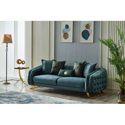 Furnia Laguna Stationary Sofa - Green, Fabric