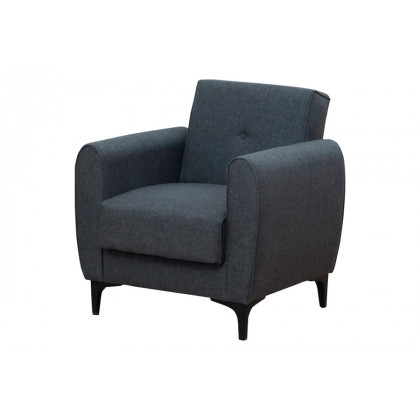 Furnia - Leo Armchair in Gray, Fabric