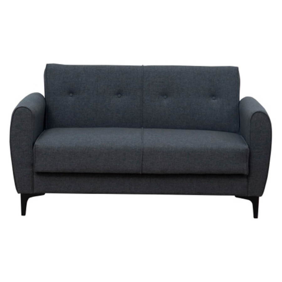 Furnia - Leo Convertible Loveseat in Gray, Fabric