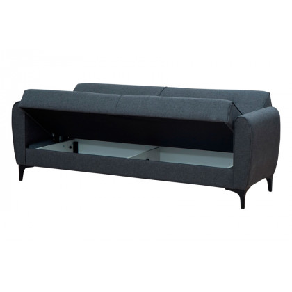 Furnia - Leo Convertible Sleeper Sofa in Gray, Fabric