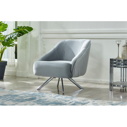 Furnia Lucas Armchair - Light Gray, Fabric
