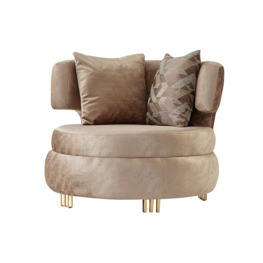 Furnia - Monaco Armchair in Beige, Fabric