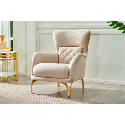 Furnia - Orlando Armchair in Cream, Fabric