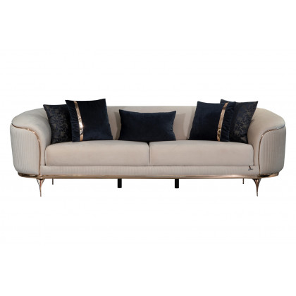 Furnia Pandora Stationary Sofa - Cream, Fabric