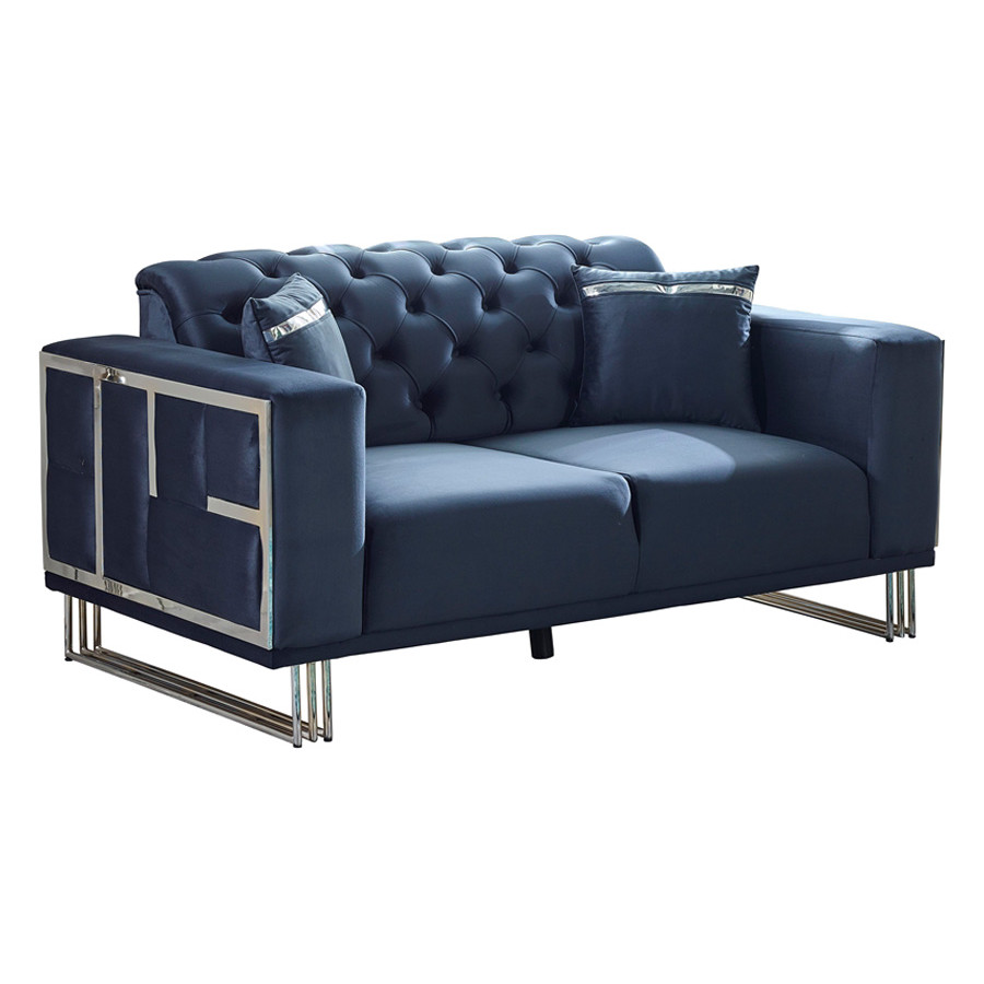 Furnia Puzzle Convertible Sleeper Loveseat - Dark Gray, Fabric