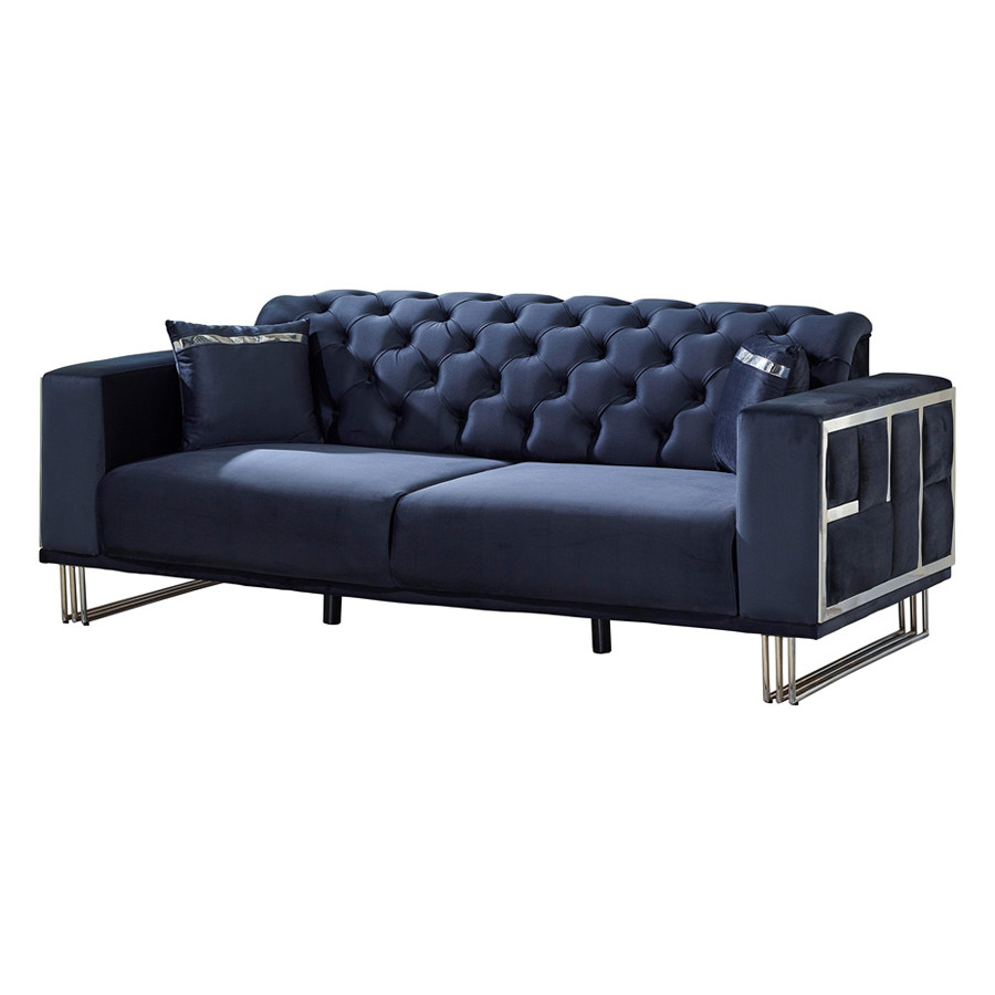 Furnia Puzzle Convertible Sleeper Sofa - Dark Gray, Fabric
