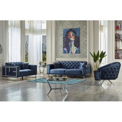 Furnia Puzzle Convertible Sleeper Sofa - Dark Gray, Fabric