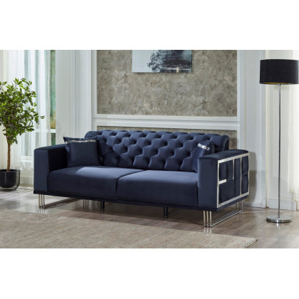 Furnia Puzzle Convertible Sleeper Sofa - Dark Gray, Fabric