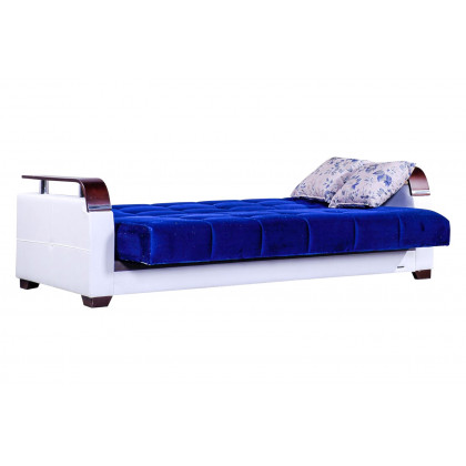 Furnia - Regina Convertible Sleeper Sofa in Navy Blue, Fabric