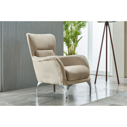 Furnia Resital Armchair - Cream, Fabric