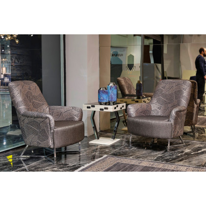 Furnia - Roma Armchair in Gray, Fabric