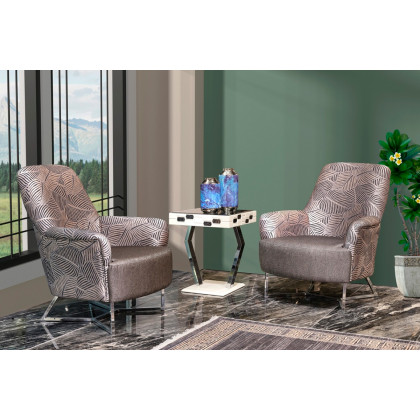 Furnia - Roma Armchair in Gray, Fabric