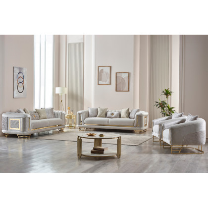 Furnia Romans Armchair - Cream, Fabric