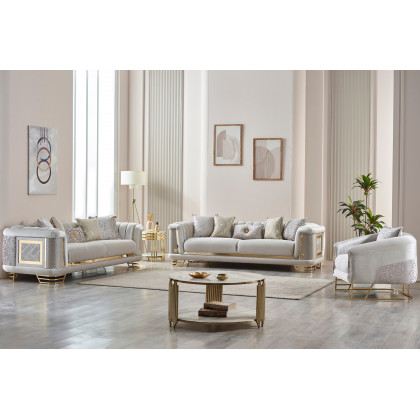 Furnia Romans Armchair - Cream, Fabric