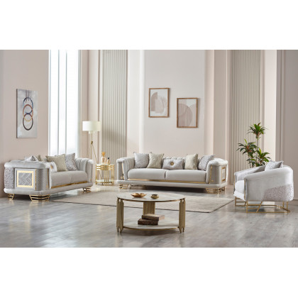 Furnia Romans Armchair - Cream, Fabric