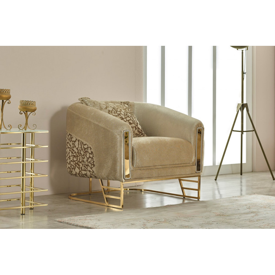 Furnia Romans Armchair - Beige, Fabric