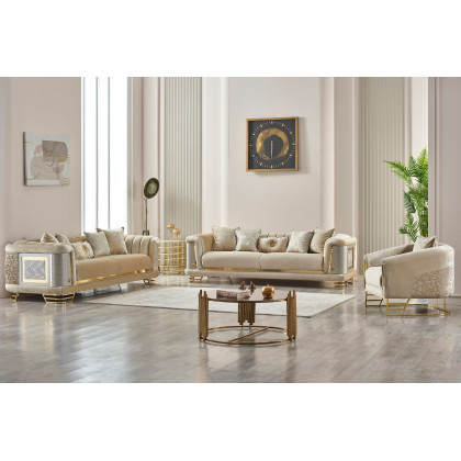 Furnia Romans Armchair - Beige, Fabric