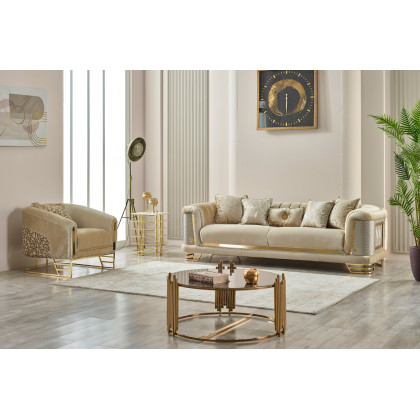 Furnia Romans Armchair - Beige, Fabric