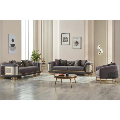 Furnia Romans Armchair - Gray, Fabric