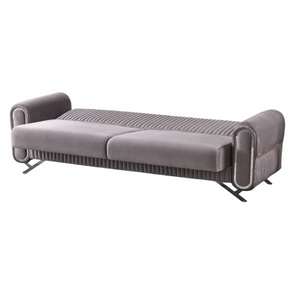 Furnia Royal Stationary Sofa - Light Gray, Fabric