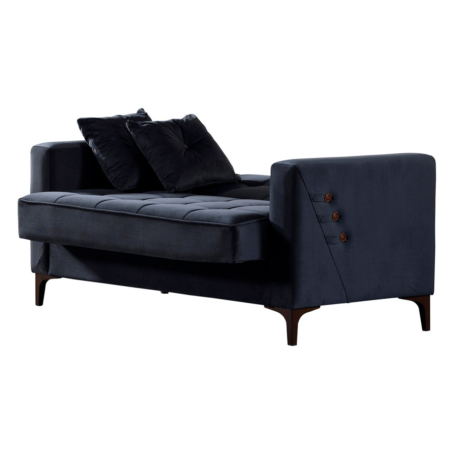 Furnia Step Convertible Loveseat - Gray, Fabric